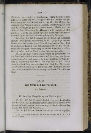 XXVII. Zur Lehre von den Injurien