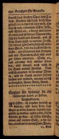 832-835, Seufzer für Kranke und Sterbende