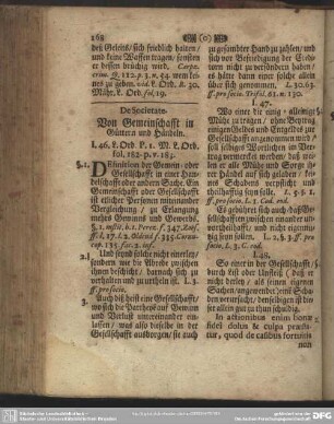 De Societate. Von Gemeinschafft in Güttern und Händeln. I. 46