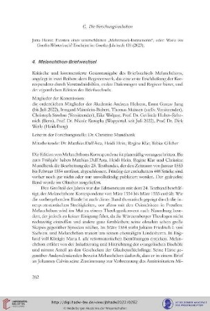 4. Melanchthon-Briefwechsel