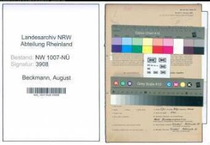 Entnazifizierung August Beckmann , geb. 10.02.1899 (Vorsiitzender)
