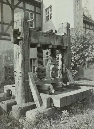 Hoflößnitz, Alte Weinpresse : Radebeul. Schloss Hoflößnitz. Alte Weinpresse