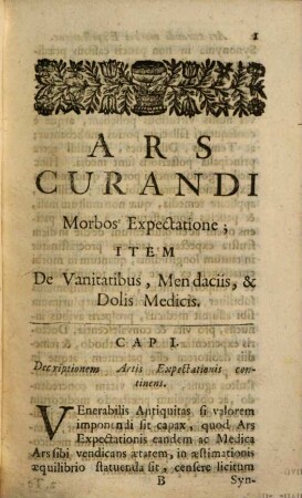 Ars curandi morbos expectatione