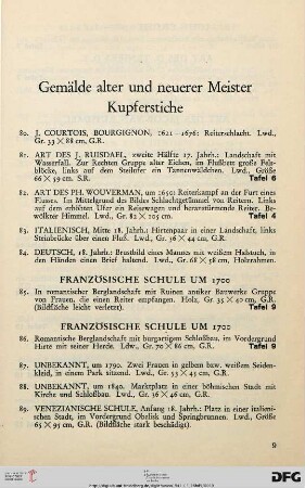 Gemälde alter und neuerer Meister – Kupferstiche (Nr. 80-143)