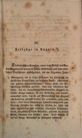 Beiträge zur hannoverschen Geschichte, : unter der Regirung Herzogs Georg Wilhelm ; 1649 - 1665. 4