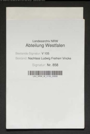 8 Briefe des Gatten Ludwig Vincke