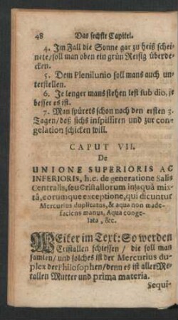 Caput VII. De Unione Superioris Ac Inferioris ...