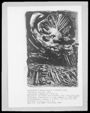 Der faschistische Alptraum, erschienen in zwei Mappen — Mappe 1 — Blatt 13, Der Tod des Fliegers