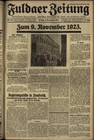 Erste Ausgabe vom Freitag, den 09. November 1934.