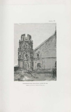 Lámina IV. Terremotos de Panganinán, Marzo de 1892. Algunas grietas en la iglesia de Dagupan