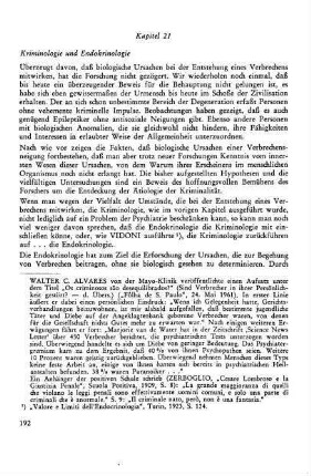 Kap. 21: Kriminologie und Endokrinologie