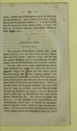 7. Joseph der Erste. (J. 1705 - 1711.)