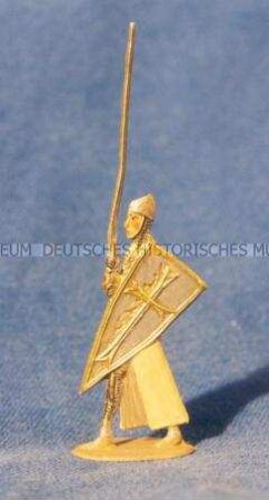 Zinnfiguren Festumzug "Tag der Deutschen Kunst": Tempelritter mit Schild und Lanze
