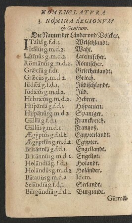 3. Nomina Regionum et Gentium ...