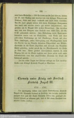 Chemnitz unter König und Kurfürst Friedrich August III.