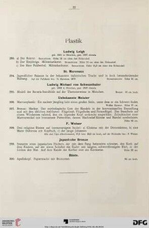 Plastik (Nr. 293-300)