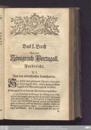Das I. Buch Von dem Königreich Portugall.
