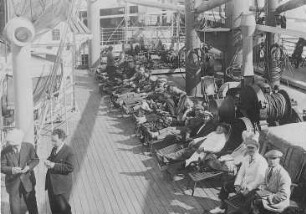 Promenadendeck, für Mittelklasse : Technikgeschichte | Reisen des norddeutschen Lloyd-Bremen | Süd-Amerika