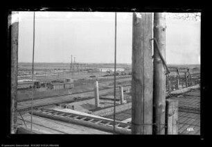 Gesamtblick Bau Me 4 Dampfkesselhaus, Me 16 Hauptwerkstätte, ME 18 Lager für Maschinenbaumaterial
