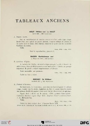 Tableaux anciens (Nr. 1-45)