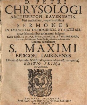 Sermones in Evangelia in Dominicis ...