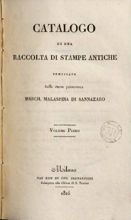 Catalogo di una raccolta di stampe antiche, 1. Scuola tedesca