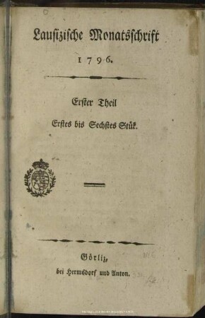 1796,1/6: Lausizische Monatsschrift