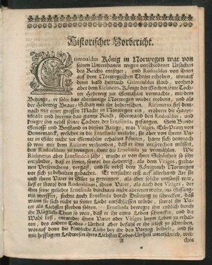 Historischer Vorbericht