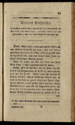 Viertes Gespräch.