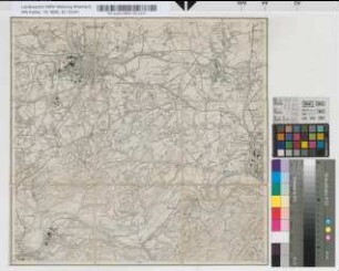 [Topographische Karte 1 : 25.000 (Meßtischblätter): Nördliche Rheinprovinz und angrenzende Gebiete]. 2577, [4509] Bochum 51°24' - 24°50' F. Hauptvertrieb d. Karten de. Kgl. Landesaufnahme. R. Eisenschmidt, Verlagsbuchhandlung. Berlin NW., Dorotheenstr. 70a. Im deutschen Offiziersverein (Bl. 9, 15, 16 ohne Angabe)