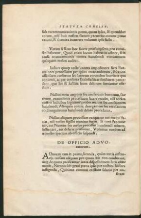 De Officio Advocatorum.