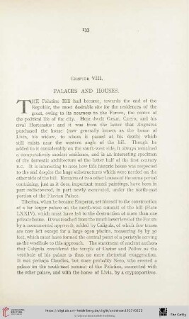 Chapter VIII: Palaces and houses