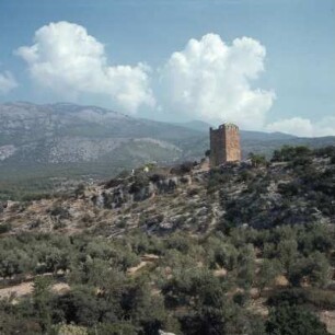 Porto Germenó, Aigósthena. Akropolis von Aigósthena. Megarische Grenzfestung, 4. und 3. Jh., gegen das Kithairón-Gebirge