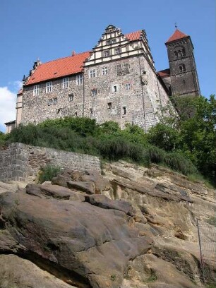 Quedlinburg - Schloßberg : Schloß der Äbtissinnen. Aufgenommen in Quedlinburg ca. 2004