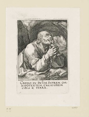Heiliger Petrus, Blatt 1 der Folge "Christus, die zwölf Apostel und der heilige Paul"
