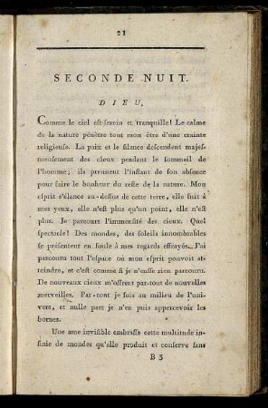 Seconde Nuit. Dieu.