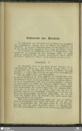 Nichtmetalle oder Metalloide