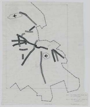 "Rollende Gehsteige", Integrierte Transportsysteme für den Personenverkehr (nicht realisiert) – Verkehrsunfälle in West-Berlin 1967: Lageplan. Berlin