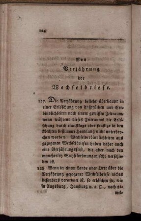 Von Verjährung der Wechselbriefe.