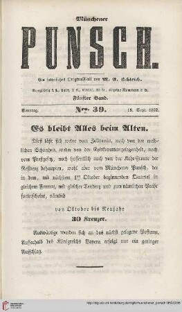 Nro. 39 (19. Sept. 1852)