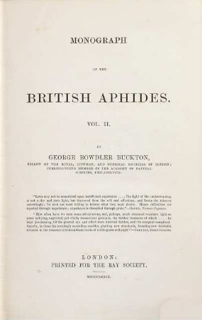 Monograph of the British Aphides, 2