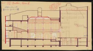 Rose Theater (auch: Ostend Theater, auch: Carl-Weiß-Theater), Berlin: Längsschnitt 1:100