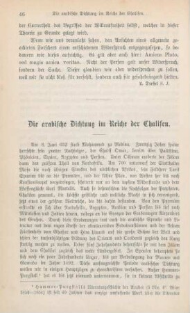 46-66 Die arabische Dichtung im Reiche der Chalifen