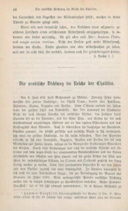 46-66 Die arabische Dichtung im Reiche der Chalifen