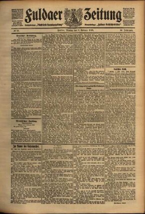 Ausgabe vom Montag, den 08. Februar 1909.