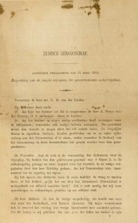 Algemeene vergadering van 15 Junij 1864