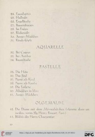 Pastelle (Nr. 35-41)
