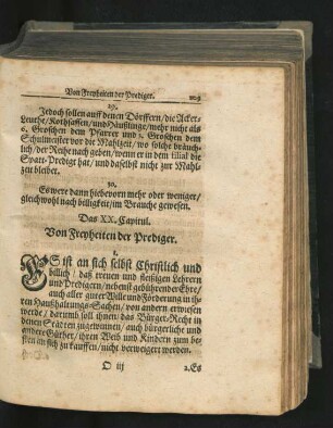 Das XX. Capitul. Von Freyheiten der Prediger.