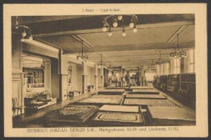 Ansichtskarte Teppich-Saal, Kaufhaus "Heinrich Jordan", Markgrafenstraße