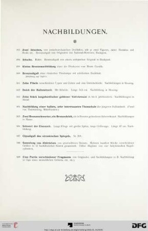Nachbildungen (Nr. 497-509)